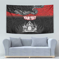 Personalised Maori King Movement Tapestry Te Paki-o-Matariki with Silver Ferns and Polynesian Art Tattoo LT03 - Polynesian Pride