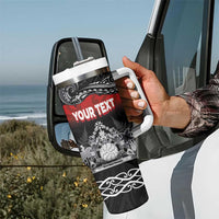 Personalised Maori King Movement Tumbler With Handle Te Paki-o-Matariki with Silver Ferns and Polynesian Art Tattoo LT03 - Polynesian Pride