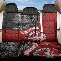 Maori Kotahitanga Back Car Seat Cover Aotearoa Spirit with Maori Mask and Polynesian Art Tattoo LT03 One Size Red - Polynesian Pride