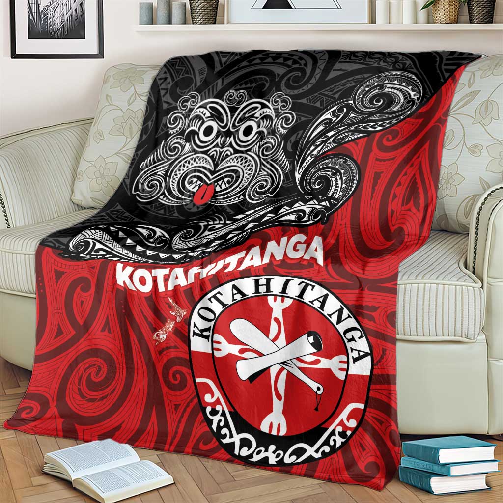 Maori Kotahitanga Blanket Aotearoa Spirit with Maori Mask and Polynesian Art Tattoo LT03 - Polynesian Pride