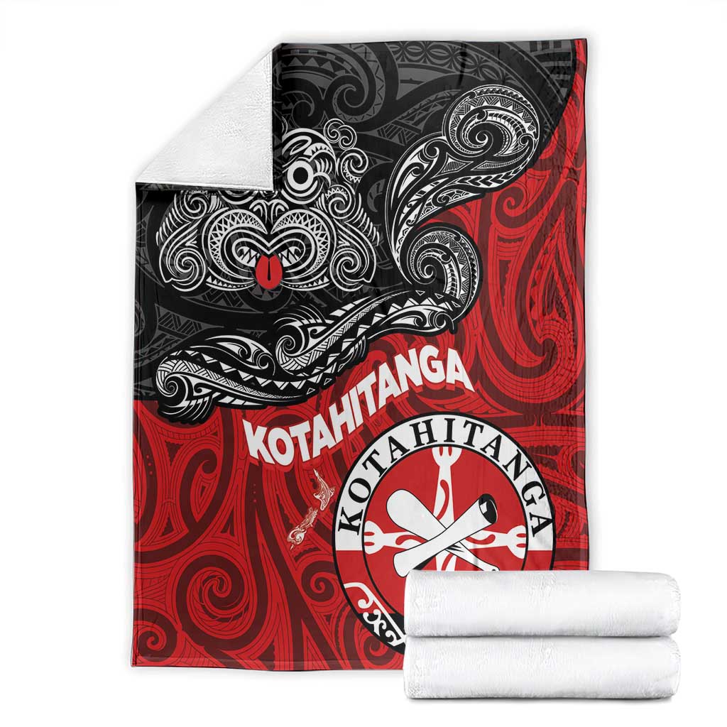 Maori Kotahitanga Blanket Aotearoa Spirit with Maori Mask and Polynesian Art Tattoo LT03 - Polynesian Pride