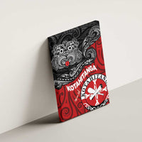 Maori Kotahitanga Canvas Wall Art Aotearoa Spirit with Maori Mask and Polynesian Art Tattoo LT03 - Polynesian Pride