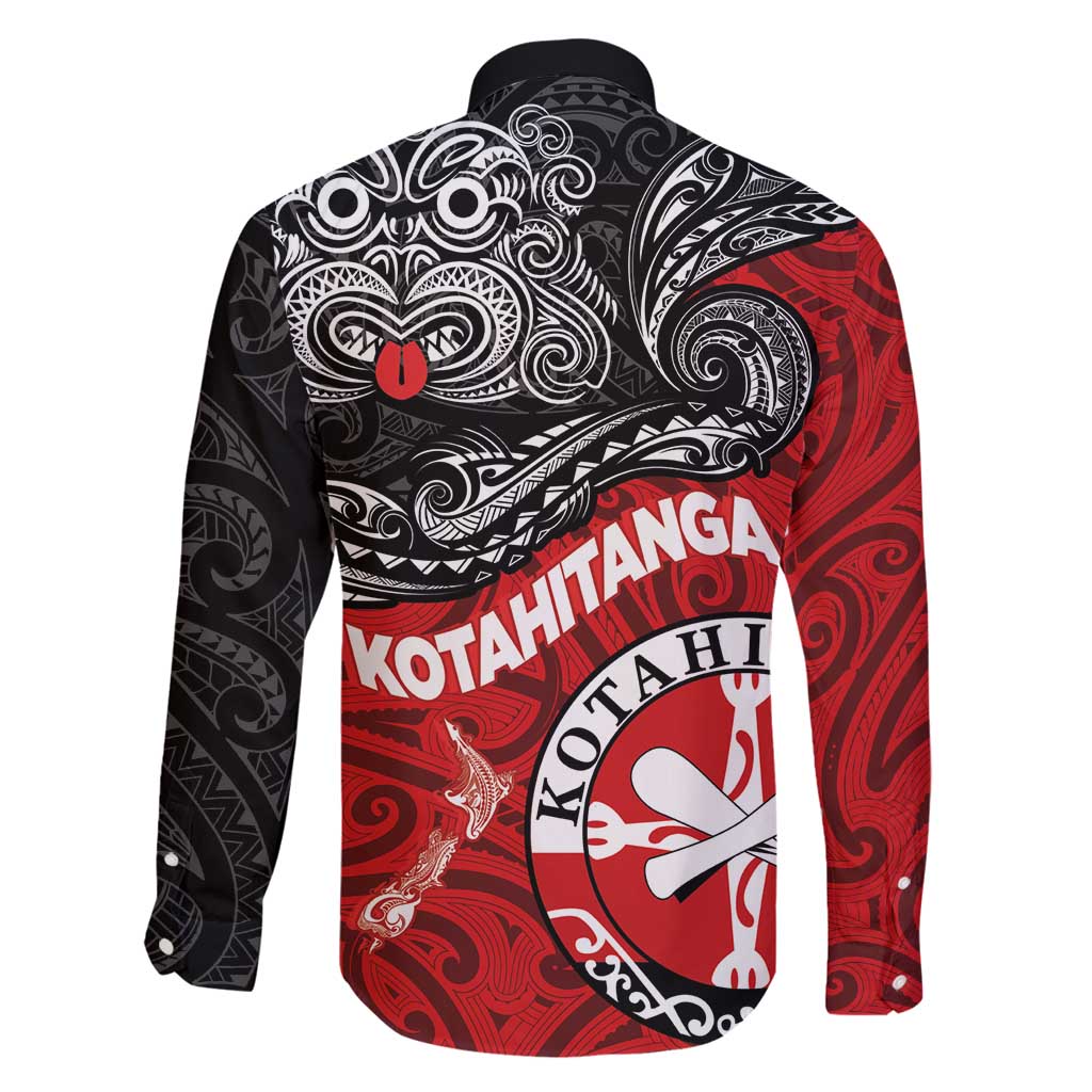 Maori Kotahitanga Family Matching Mermaid Dress and Hawaiian Shirt Aotearoa Spirit with Maori Mask and Polynesian Art Tattoo LT03 - Polynesian Pride