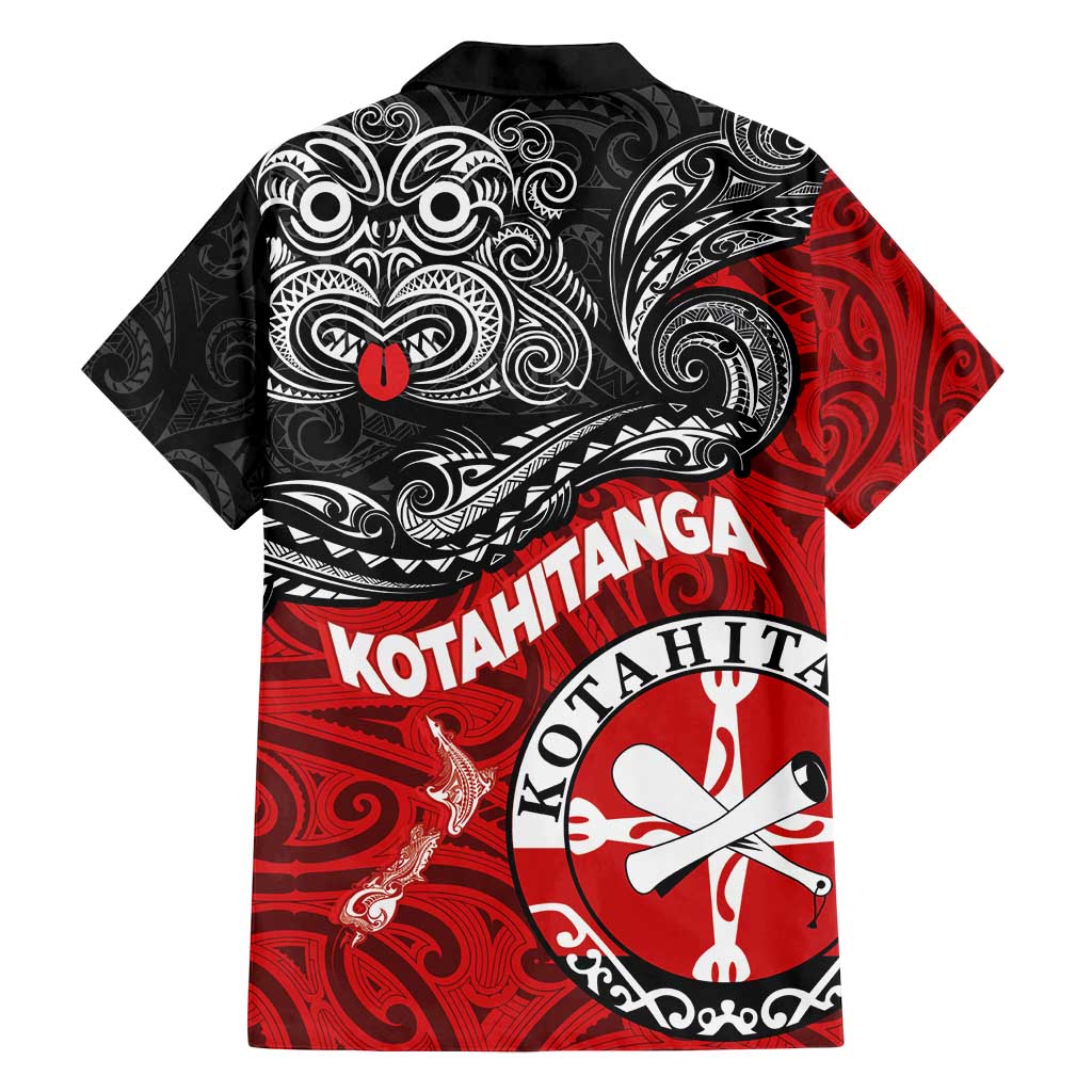 Maori Kotahitanga Family Matching Off Shoulder Maxi Dress and Hawaiian Shirt Aotearoa Spirit with Maori Mask and Polynesian Art Tattoo LT03 - Polynesian Pride