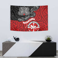 Maori Kotahitanga Tapestry Aotearoa Spirit with Maori Mask and Polynesian Art Tattoo LT03 - Polynesian Pride