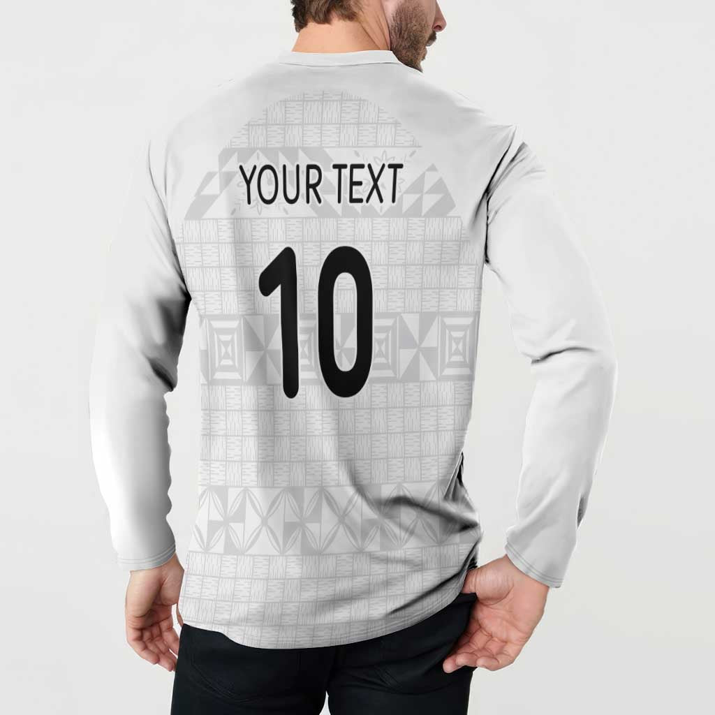 Custom Tonga Ngatu Art Rugby Mate Ma'a Button Sweatshirt - Polynesian Pride