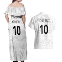 Custom Tonga Ngatu Art Rugby Mate Ma'a Couples Matching Off Shoulder Maxi Dress and Hawaiian Shirt - Polynesian Pride