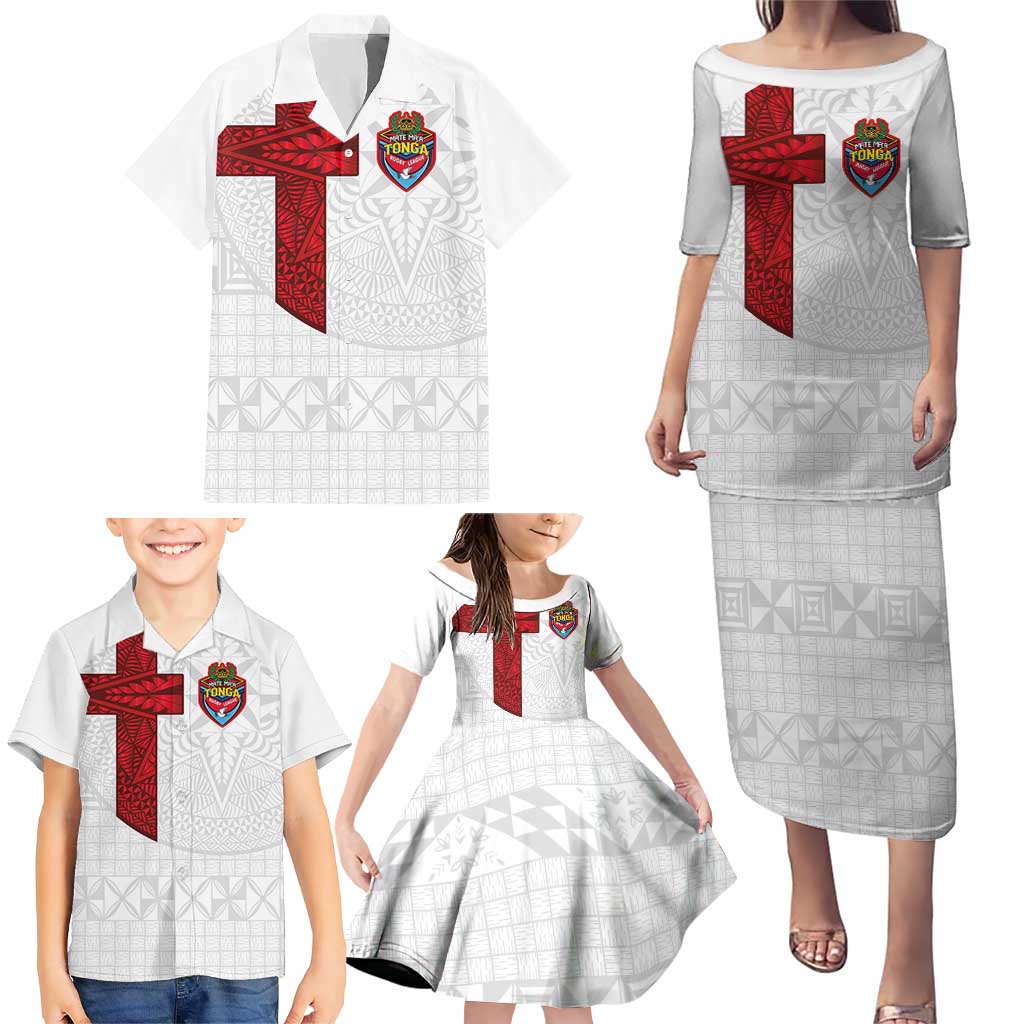 Custom Tonga Ngatu Art Rugby Mate Ma'a Family Matching Puletasi and Hawaiian Shirt LT03 - Polynesian Pride
