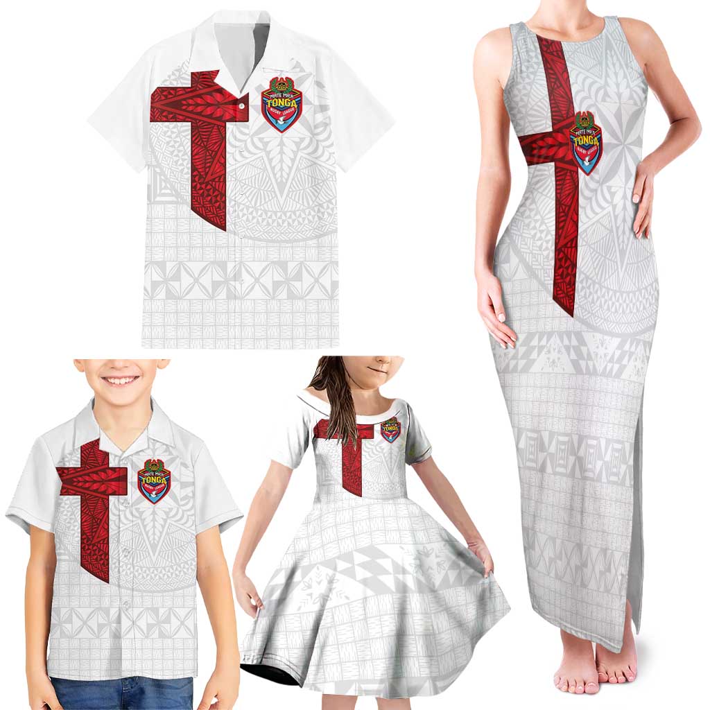 Custom Tonga Ngatu Art Rugby Mate Ma'a Family Matching Tank Maxi Dress and Hawaiian Shirt LT03 - Polynesian Pride