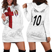 Custom Tonga Ngatu Art Rugby Mate Ma'a Hoodie Dress LT03 - Polynesian Pride
