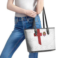 Tonga Ngatu Art Rugby Mate Ma'a Leather Tote Bag - Polynesian Pride
