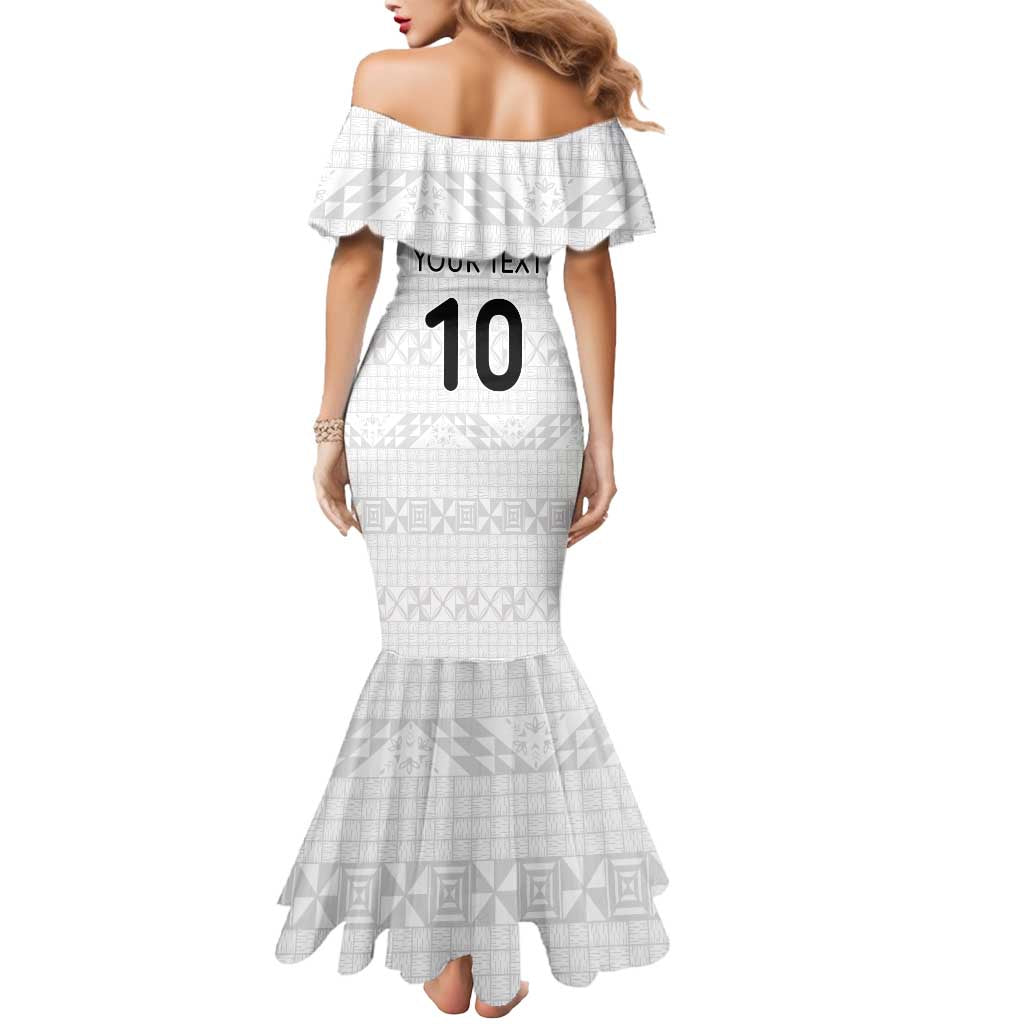 Custom Tonga Ngatu Art Rugby Mate Ma'a Mermaid Dress LT03 - Polynesian Pride