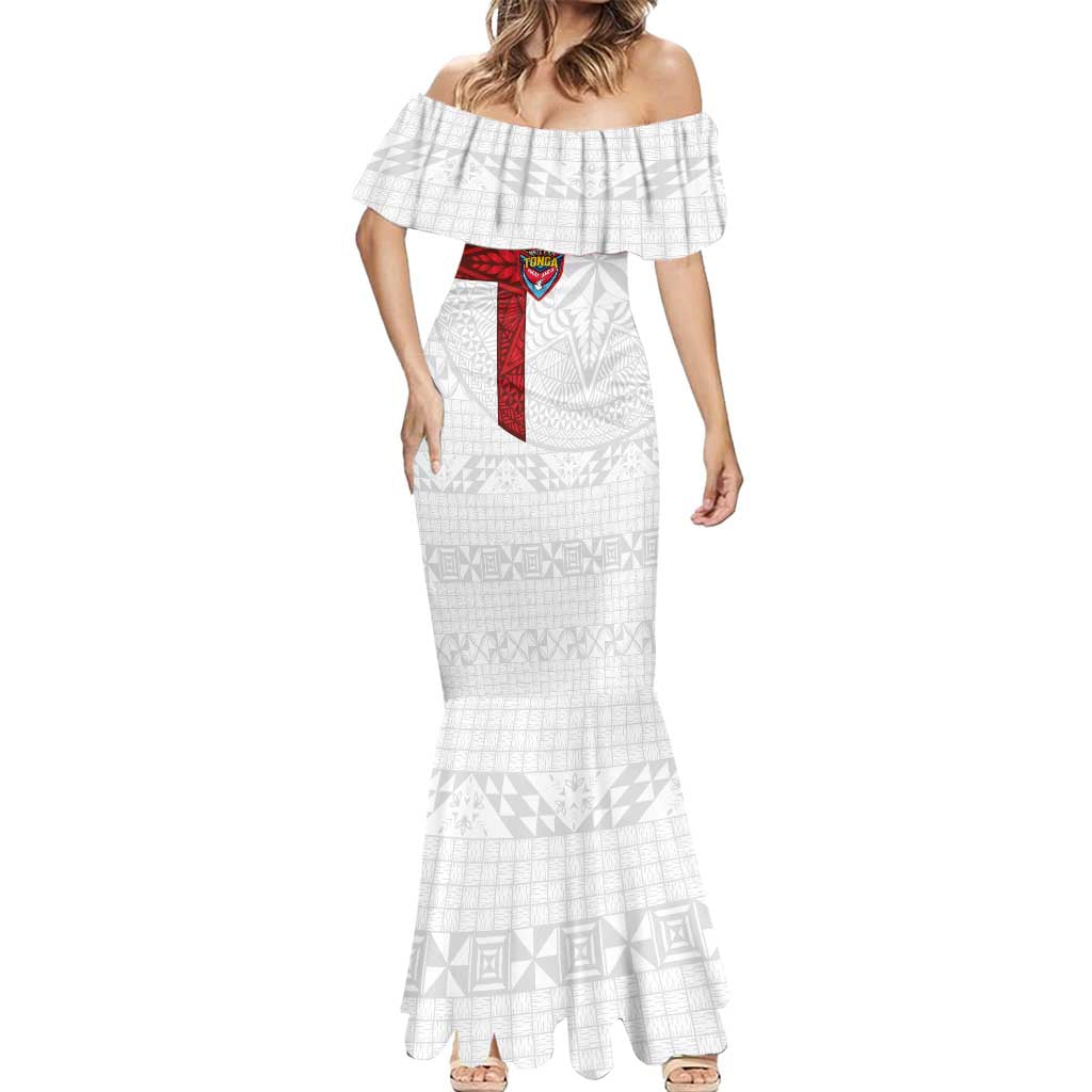 Custom Tonga Ngatu Art Rugby Mate Ma'a Mermaid Dress LT03 - Polynesian Pride