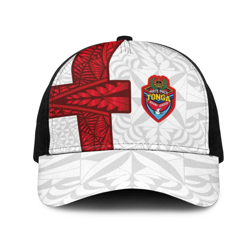 Tonga Ngatu Art Rugby Mate Ma'a Mesh Trucker Cap - Polynesian Pride