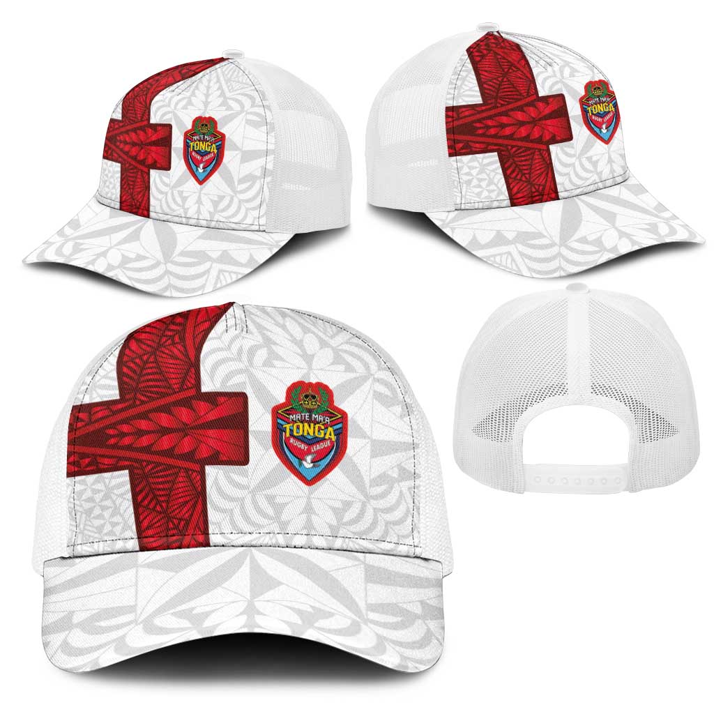 Tonga Ngatu Art Rugby Mate Ma'a Mesh Trucker Cap - Polynesian Pride