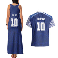 Custom Samoa Rugby Couples Matching Tank Maxi Dress and Hawaiian Shirt Pacific Motifs - Polynesian Pride