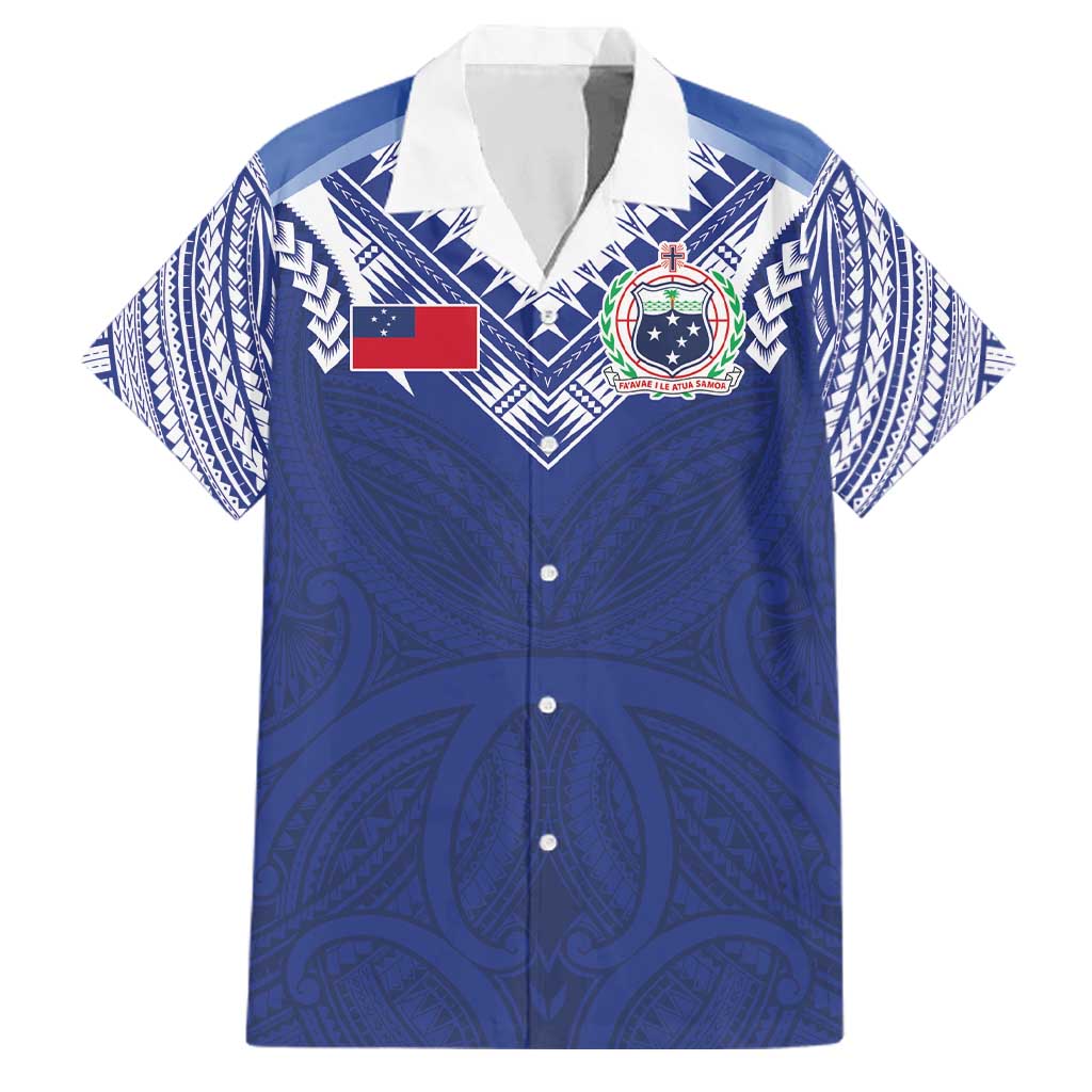 Custom Samoa Rugby Family Matching Summer Maxi Dress and Hawaiian Shirt Pacific Motifs - Polynesian Pride