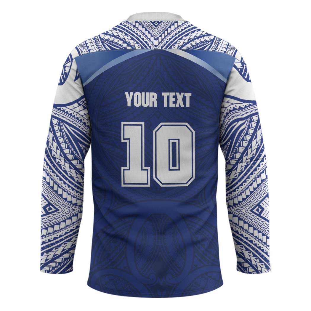 Custom Samoa Rugby Hockey Jersey Pacific Motifs - Polynesian Pride