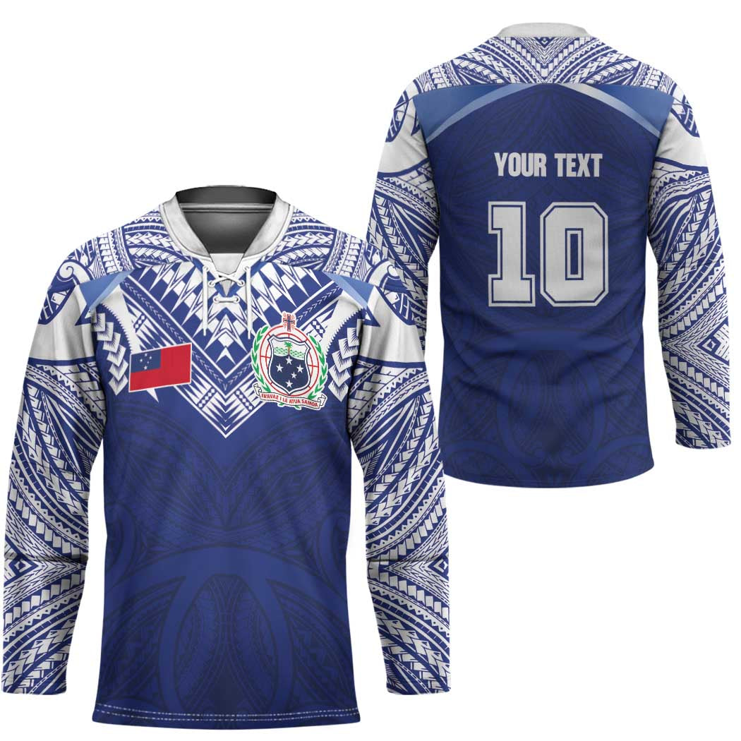 Custom Samoa Rugby Hockey Jersey Pacific Motifs - Polynesian Pride