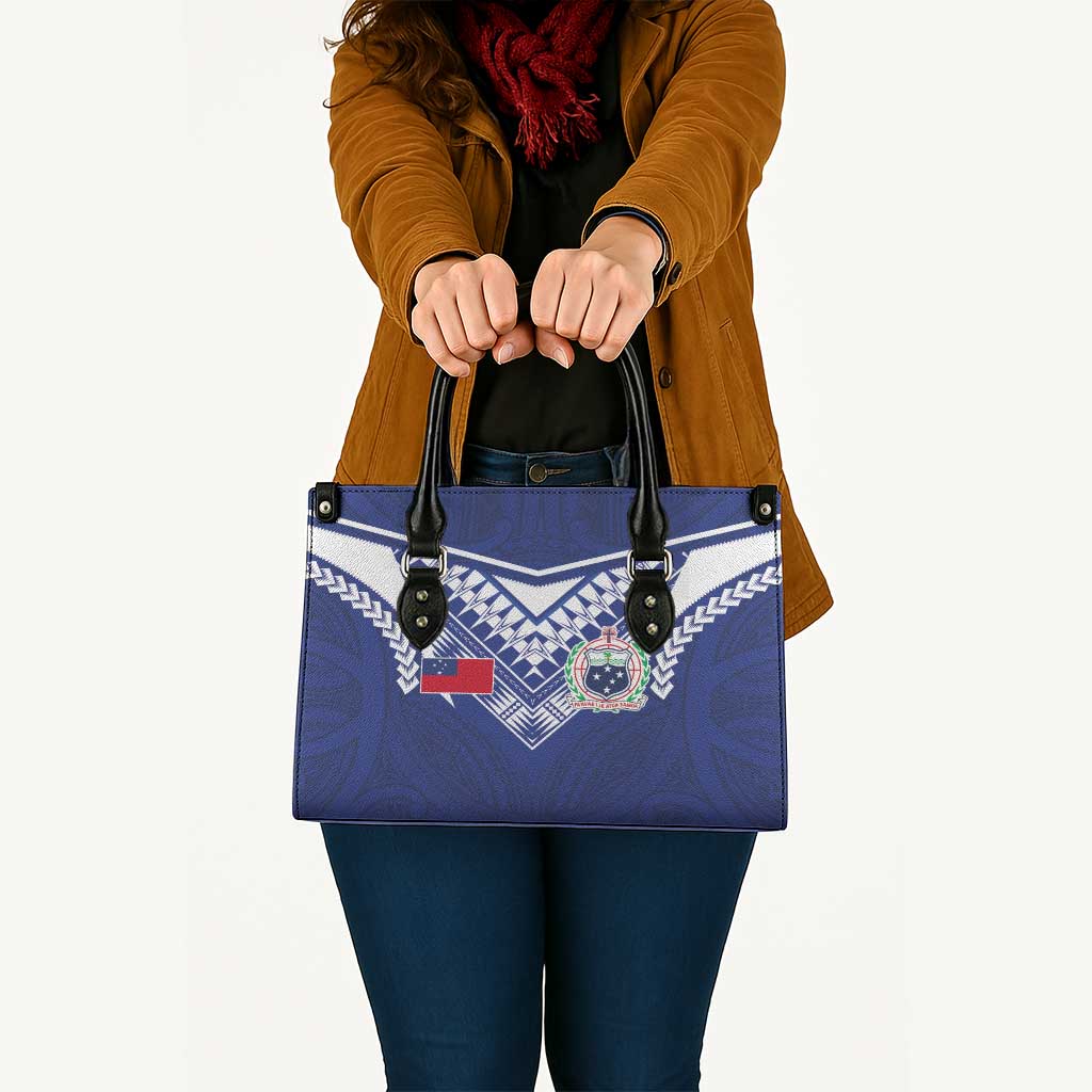 Samoa Rugby Leather Bag Pacific Motifs - Polynesian Pride