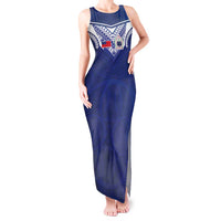 Custom Samoa Rugby Tank Maxi Dress Pacific Motifs - Polynesian Pride