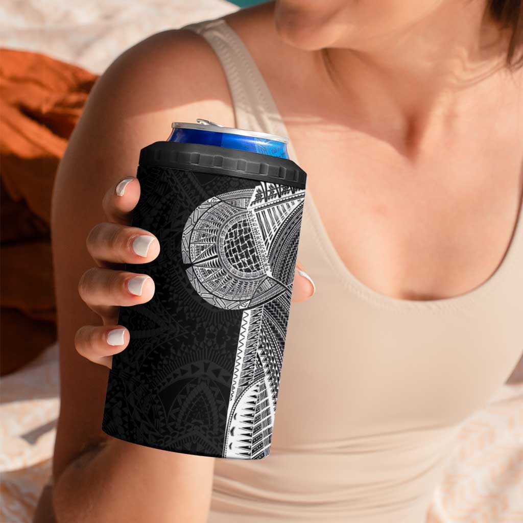 Samoan Tatau 4 in 1 Can Cooler Tumbler Art Tribal Traditional Tattoos LT03 - Polynesian Pride