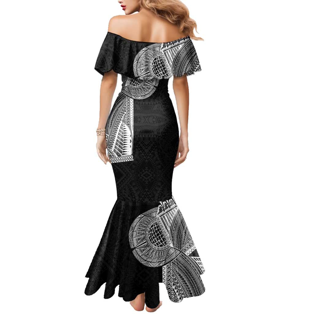 Samoan Tatau Family Matching Mermaid Dress and Hawaiian Shirt Art Tribal Traditional Tattoos LT03 - Polynesian Pride