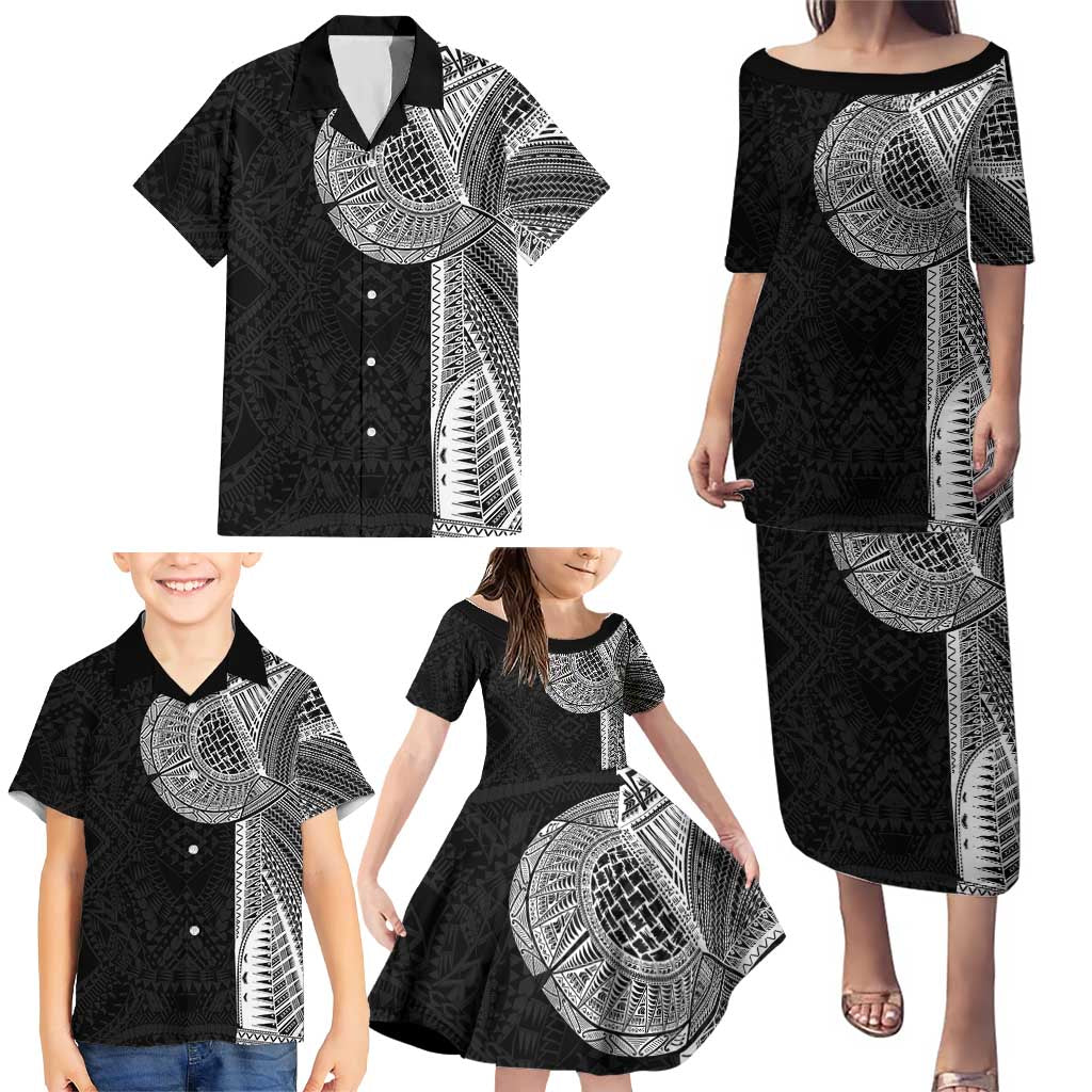 Samoan Tatau Family Matching Puletasi and Hawaiian Shirt Art Tribal Traditional Tattoos LT03 - Polynesian Pride