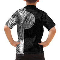 Samoan Tatau Family Matching Short Sleeve Bodycon Dress and Hawaiian Shirt Art Tribal Traditional Tattoos LT03 - Polynesian Pride