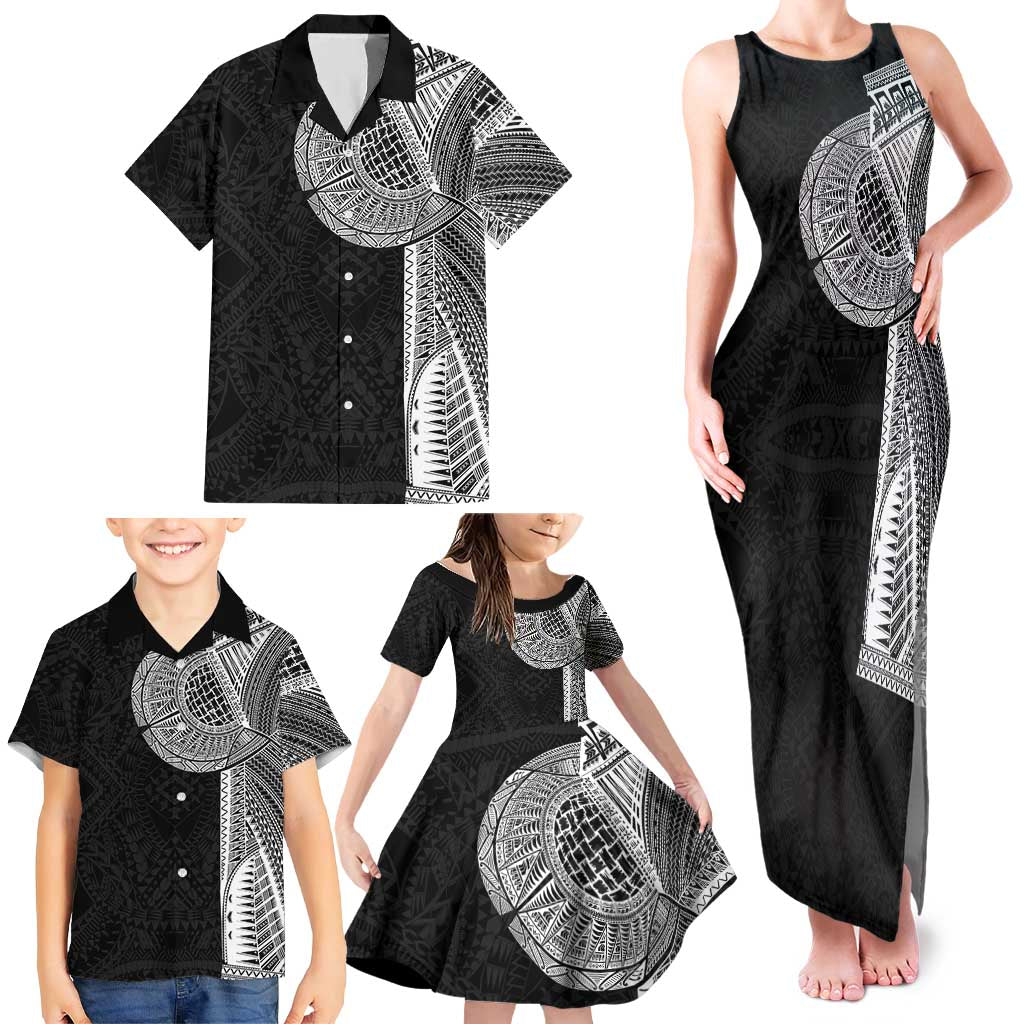 Samoan Tatau Family Matching Tank Maxi Dress and Hawaiian Shirt Art Tribal Traditional Tattoos - Polynesian Pride