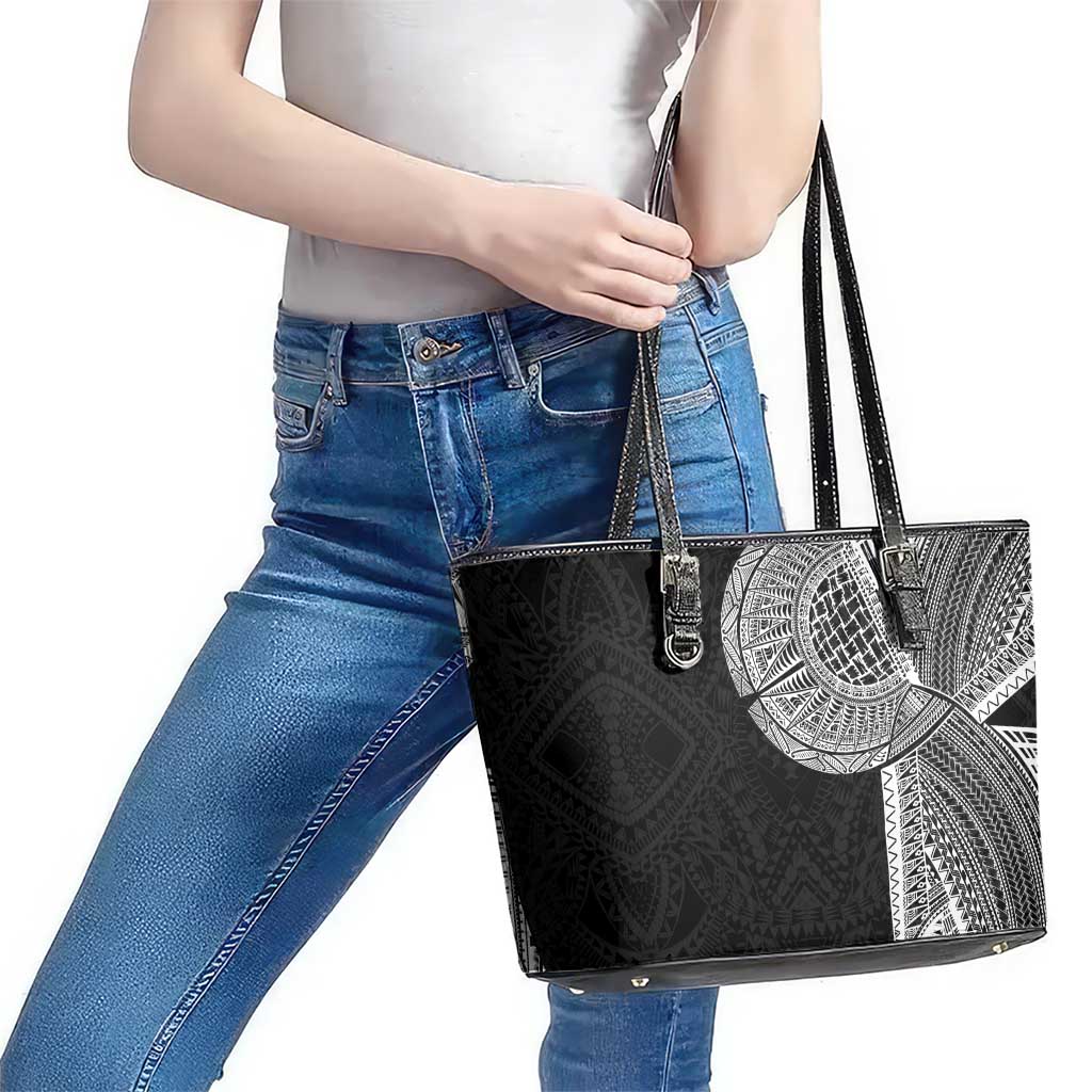 Samoan Tatau Leather Tote Bag Art Tribal Traditional Tattoos LT03 - Polynesian Pride