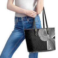 Samoan Tatau Leather Tote Bag Art Tribal Traditional Tattoos LT03 - Polynesian Pride