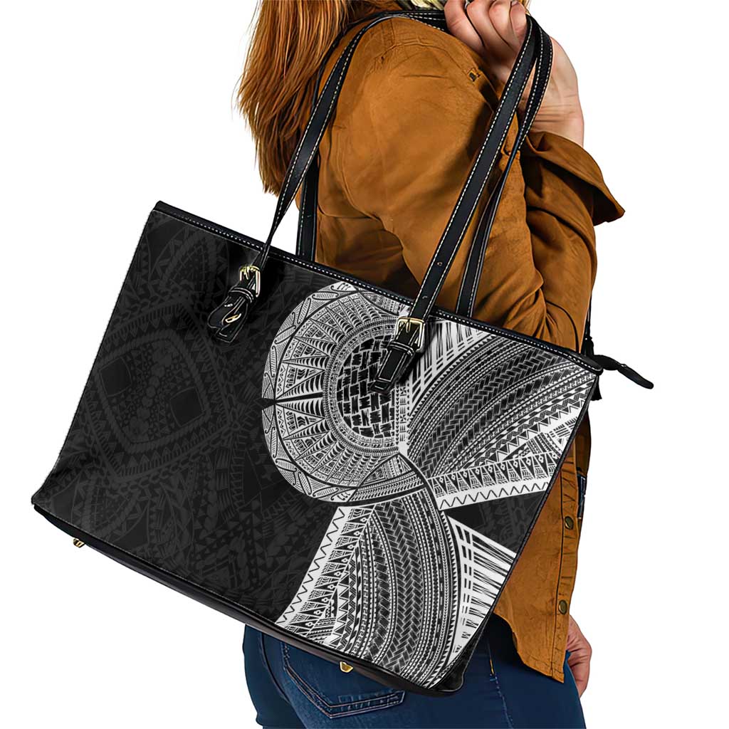 Samoan Tatau Leather Tote Bag Art Tribal Traditional Tattoos LT03 - Polynesian Pride