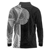 Samoan Tatau Long Sleeve Polo Shirt Art Tribal Traditional Tattoos LT03 - Polynesian Pride