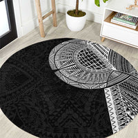 Samoan Tatau Round Carpet Art Tribal Traditional Tattoos LT03 Black - Polynesian Pride