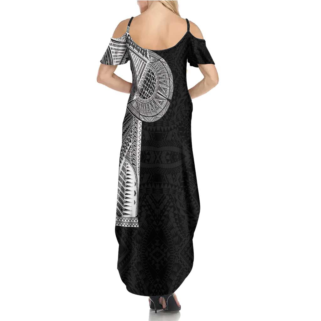 Samoan Tatau Summer Maxi Dress Art Tribal Traditional Tattoos - Polynesian Pride