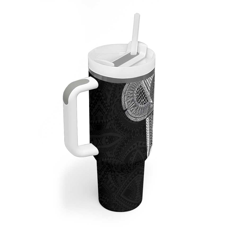 Samoan Tatau Tumbler With Handle Art Tribal Traditional Tattoos - Polynesian Pride