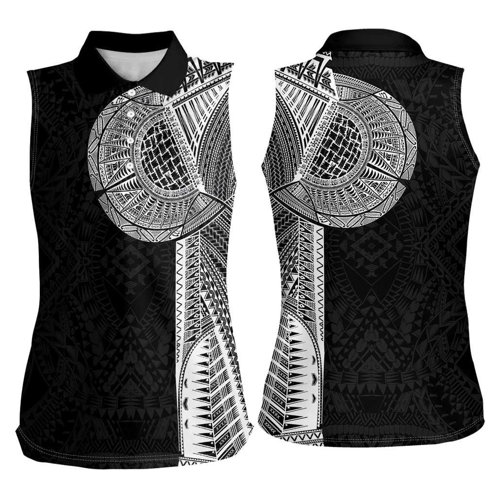 Samoan Tatau Women Sleeveless Polo Shirt Art Tribal Traditional Tattoos LT03 - Polynesian Pride