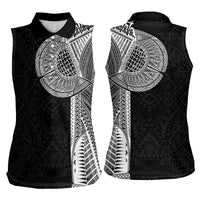 Samoan Tatau Women Sleeveless Polo Shirt Art Tribal Traditional Tattoos LT03 - Polynesian Pride