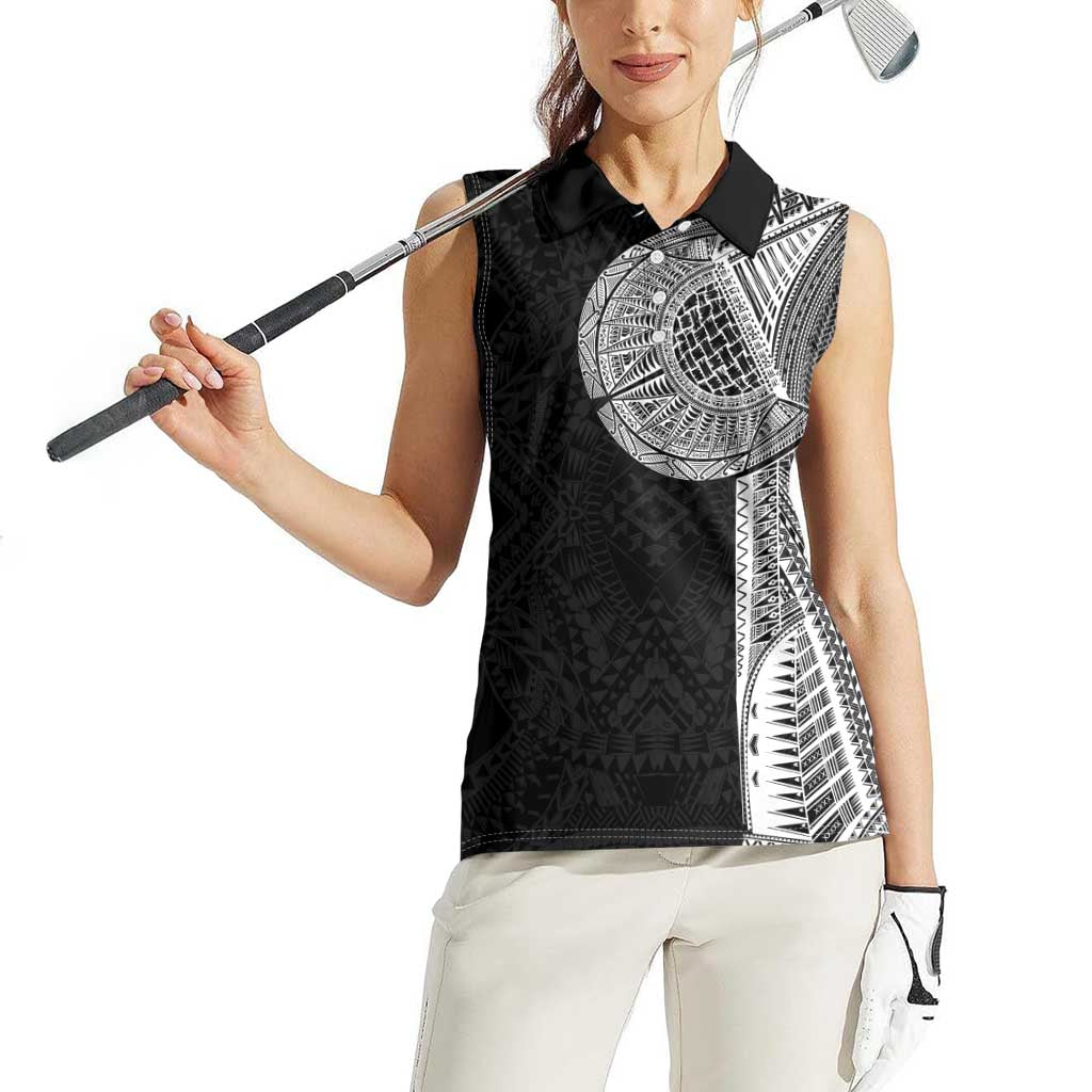 Samoan Tatau Women Sleeveless Polo Shirt Art Tribal Traditional Tattoos LT03 - Polynesian Pride