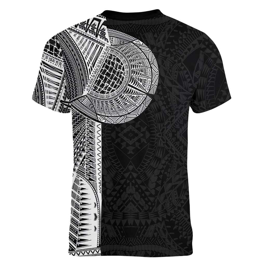 Samoan Tatau Women V-Neck T-Shirt Art Tribal Traditional Tattoos LT03 - Polynesian Pride