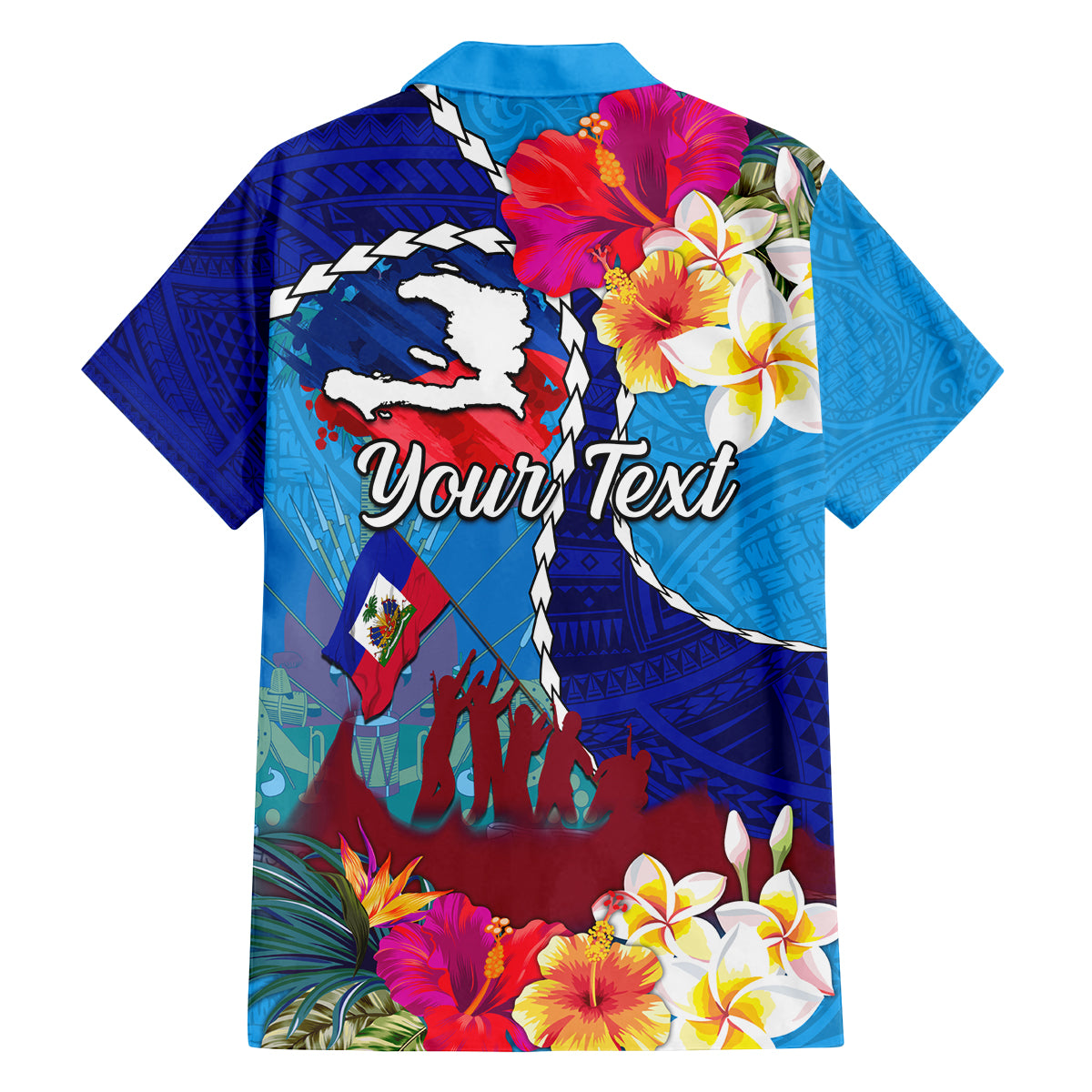 Personalised Haiti 220th Anniversary Independence Day Family Matching Long Sleeve Bodycon Dress and Hawaiian Shirt Ayiti Flower with Polynesian Pattern LT03 - Polynesian Pride