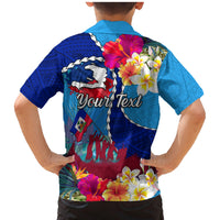 Personalised Haiti 220th Anniversary Independence Day Family Matching Mermaid Dress and Hawaiian Shirt Ayiti Flower with Polynesian Pattern LT03 - Polynesian Pride
