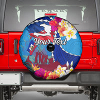 Personalised Haiti 220th Anniversary Independence Day Spare Tire Cover Ayiti Flower with Polynesian Pattern LT03 - Polynesian Pride
