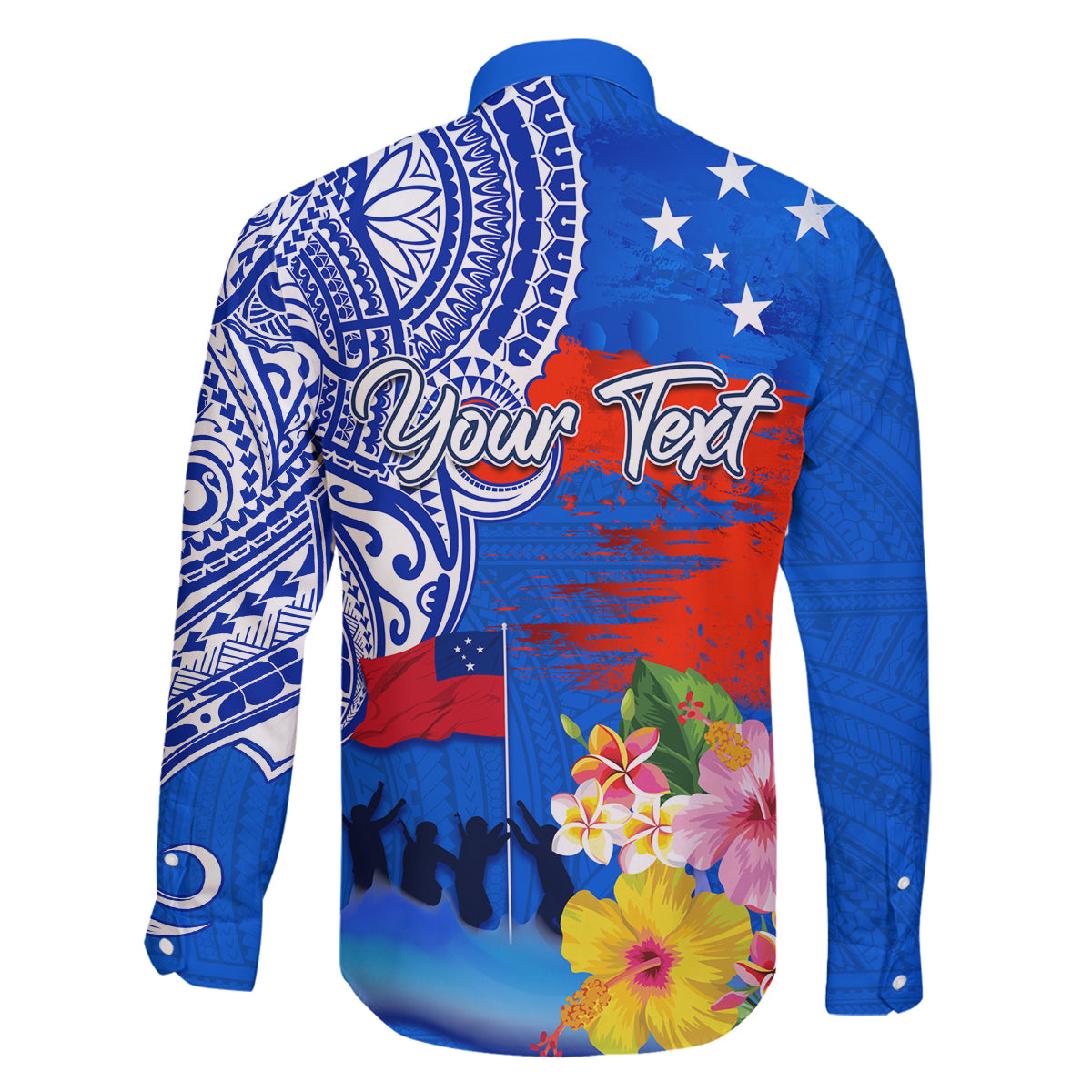 Personalised Samoa 62nd Anniversary Independence Day Family Matching Puletasi Dress and Hawaiian Shirt Samoan Tribal Flag Style LT03 - Polynesian Pride