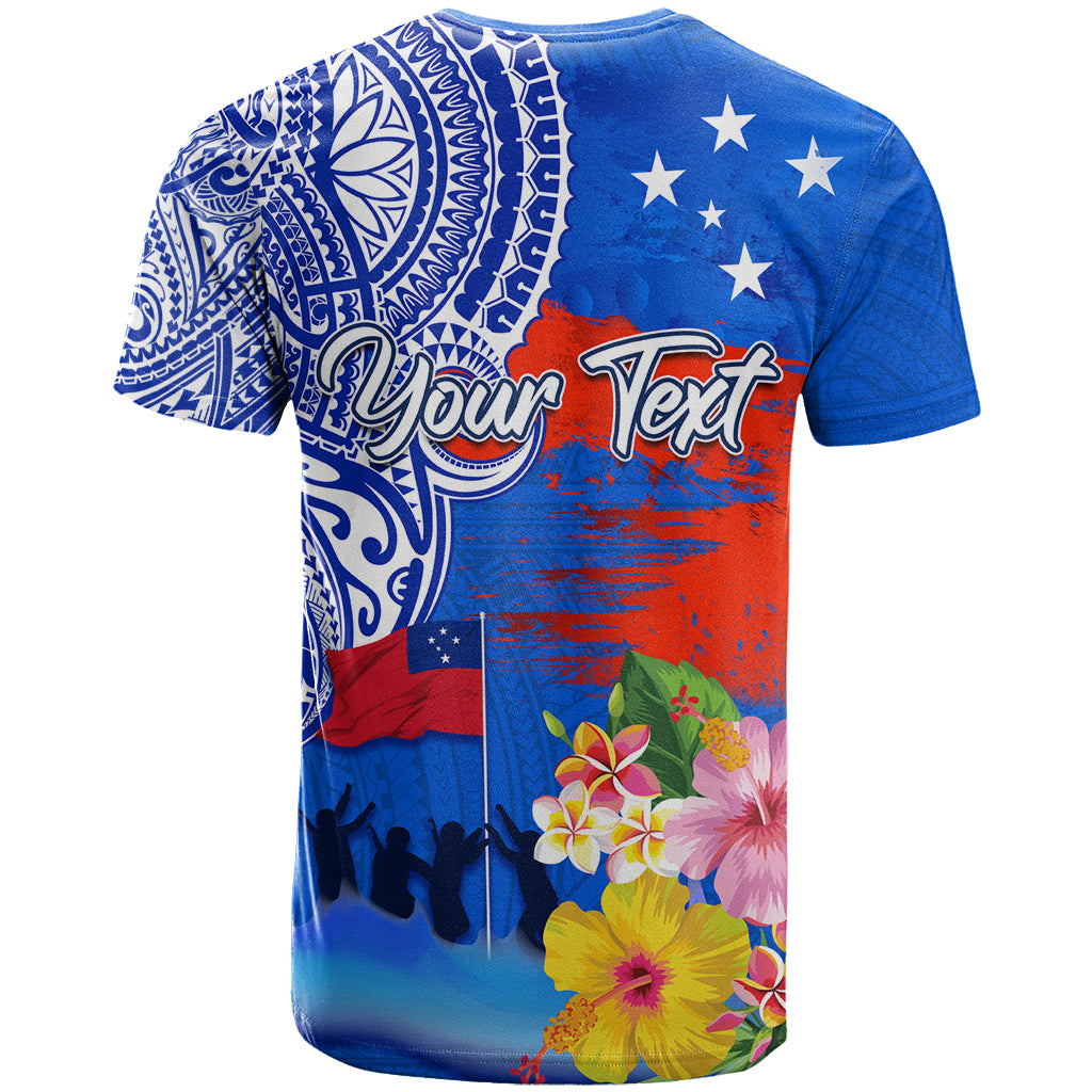 Personalised Samoa 62nd Anniversary Independence Day T Shirt Samoan Tribal Flag Style LT03 - Polynesian Pride