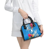 Yap Day Shoulder Handbag Tapa Pattern with Hisbiscus