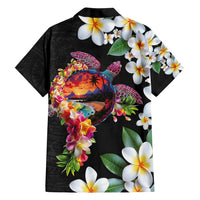Hawaiian Lei Day Family Matching Off Shoulder Maxi Dress and Hawaiian Shirt Plumeria and Turtle with Polynesian Tribal Pattern LT03 - Polynesian Pride