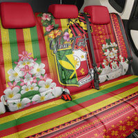 Personalised Hawaii and Philippines Together Back Car Seat Cover The Emblems with Cultural Symbols Green-Yellow-Red Tricolor LT03 - Polynesian Pride
