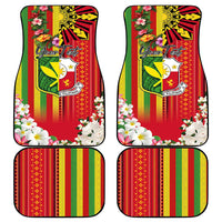 Personalised Hawaii and Philippines Together Car Mats The Emblems with Cultural Symbols Green-Yellow-Red Tricolor LT03 - Polynesian Pride